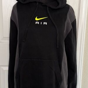 Nike Black Hoodie with Neon Green Logo